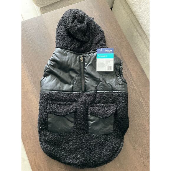 Frisco - Medium Weight - Faux Leather Hooded Dog/Cat Parka - Brand New! - Picture 7 of 7
